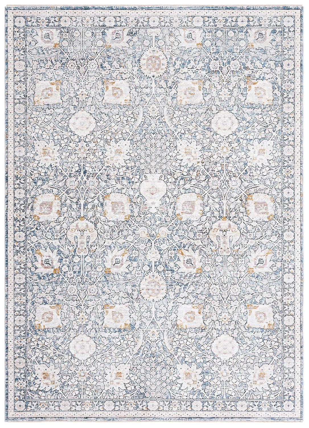Moondust MND650 Power Loomed Area Rug - Ivory/Grey - 5'3"x7'7" - Safavieh.