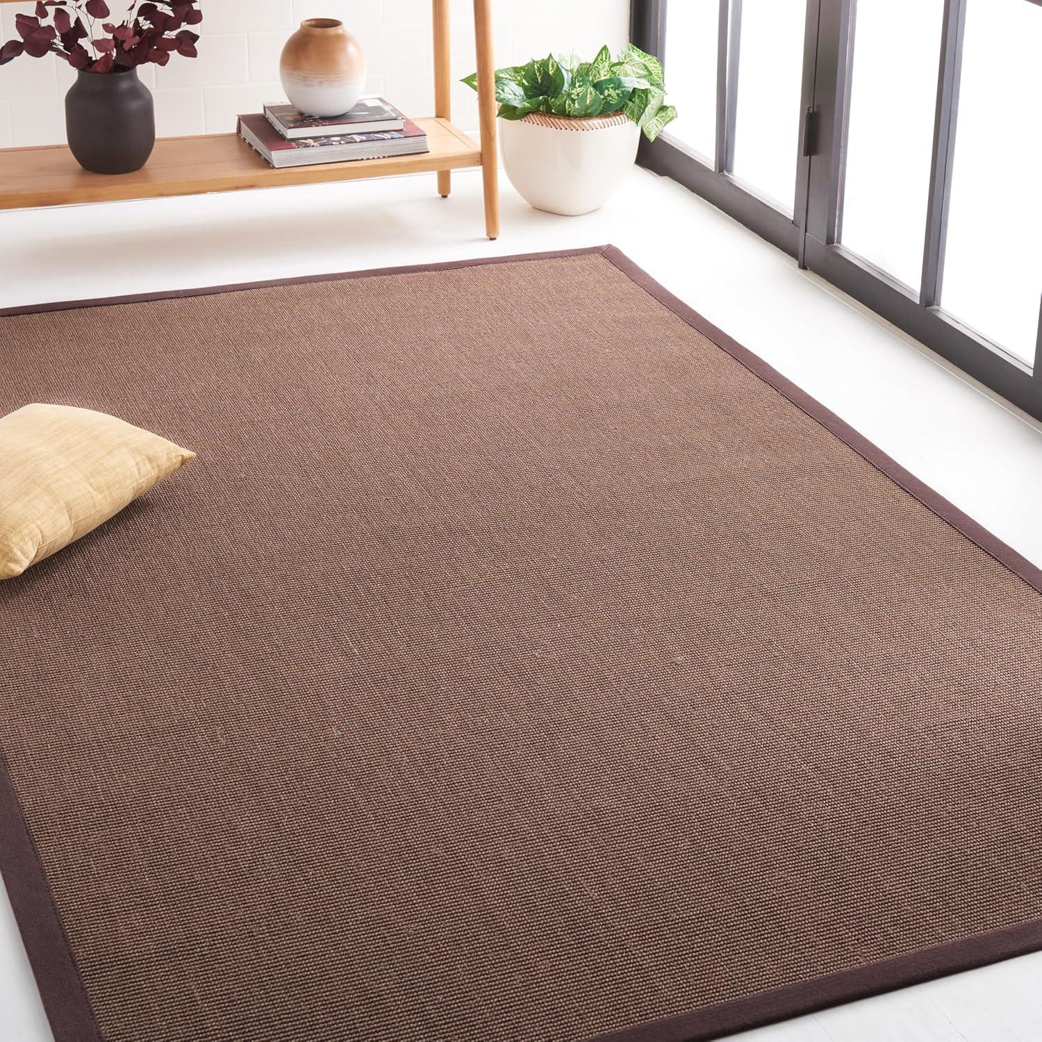 Natural Fiber NF131 Power Loomed Indoor Area Rug - Brown/Brown - 4'x6' - Safavieh