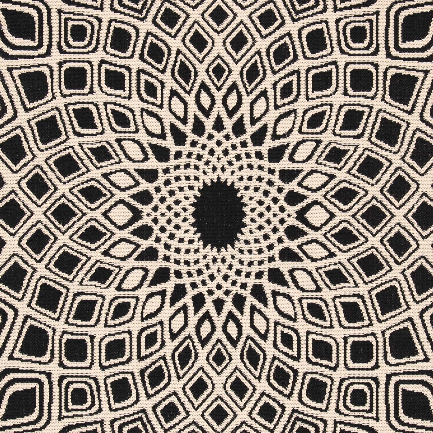 Courtyard CY6616 Power Loomed Indoor/Outdoor Accent Rug - Black/Beige - 2'x3'7" - Safavieh.