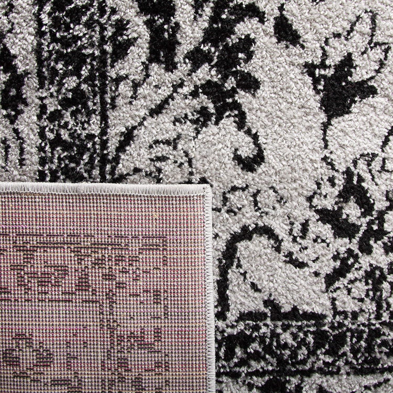 Adirondack ADR109 Non-Shedding Power Loomed Indoor Area Rug - Grey/Black - 10'x14' - Safavieh