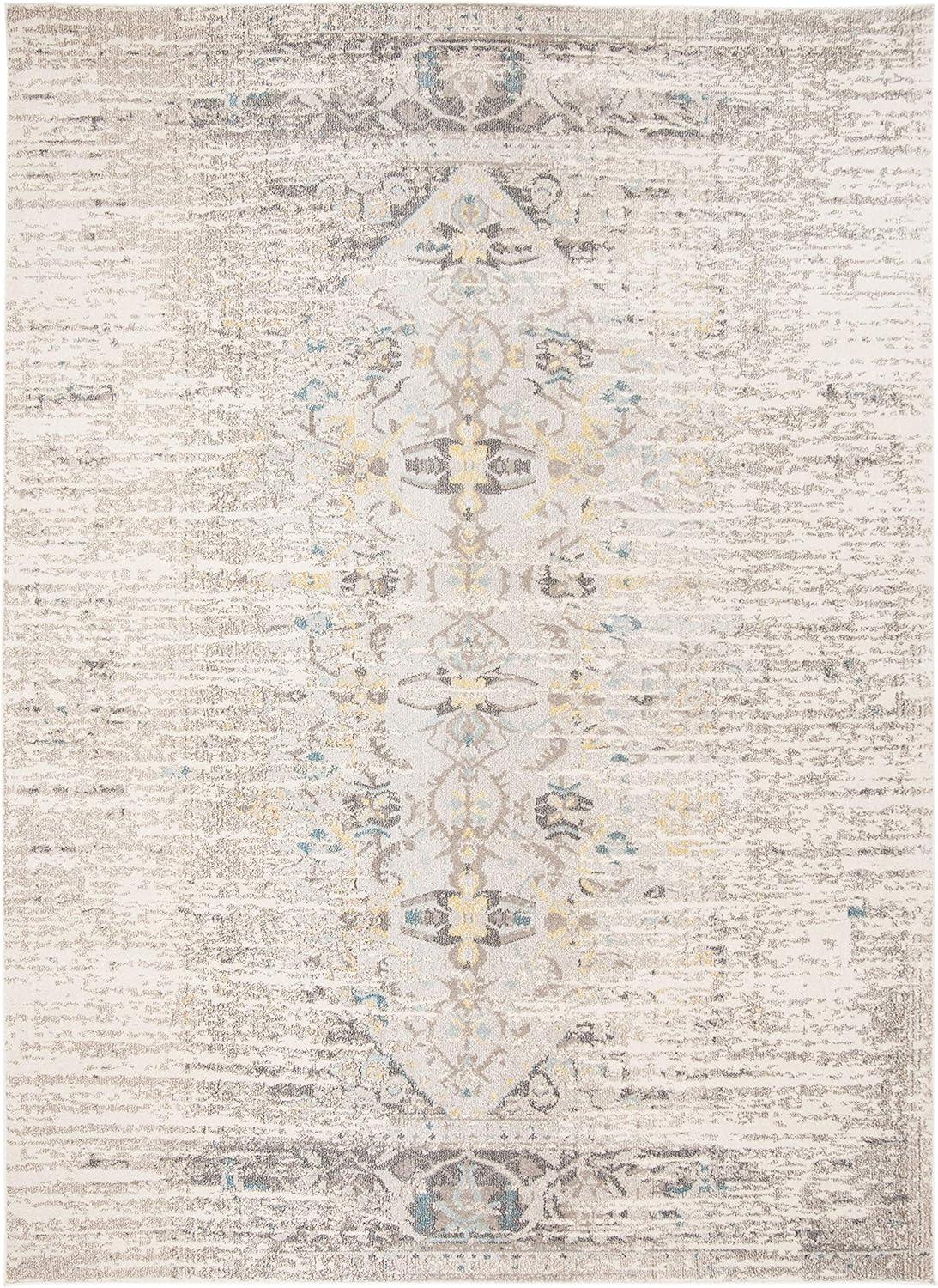 Monaco MNC209 Power Loomed Indoor Area Rug - Grey/Multi - 8'x11' - Safavieh.
