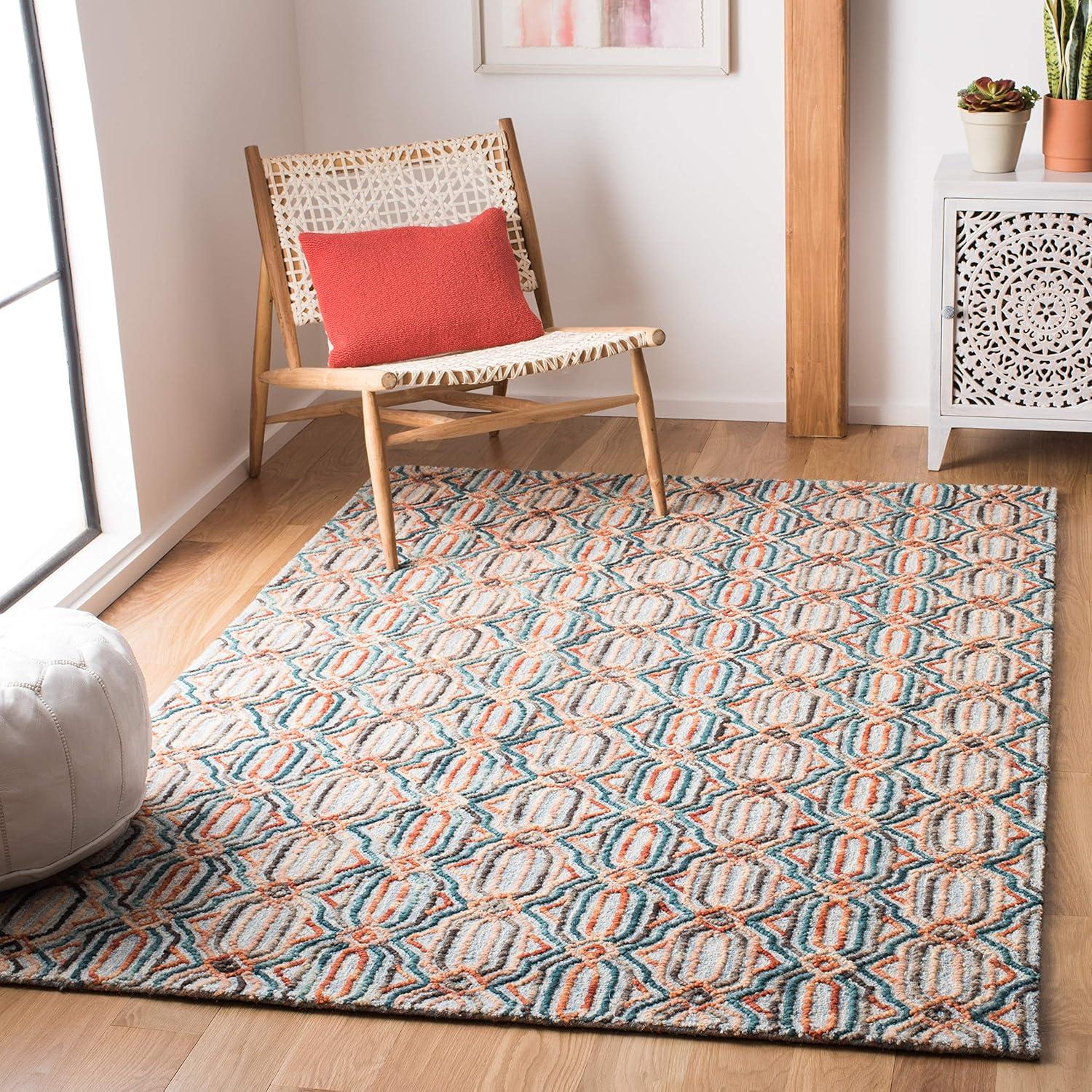 Trace TRC511 Hand Tufted Indoor Area Rug - Light Blue/Blue - 8'x10' - Safavieh