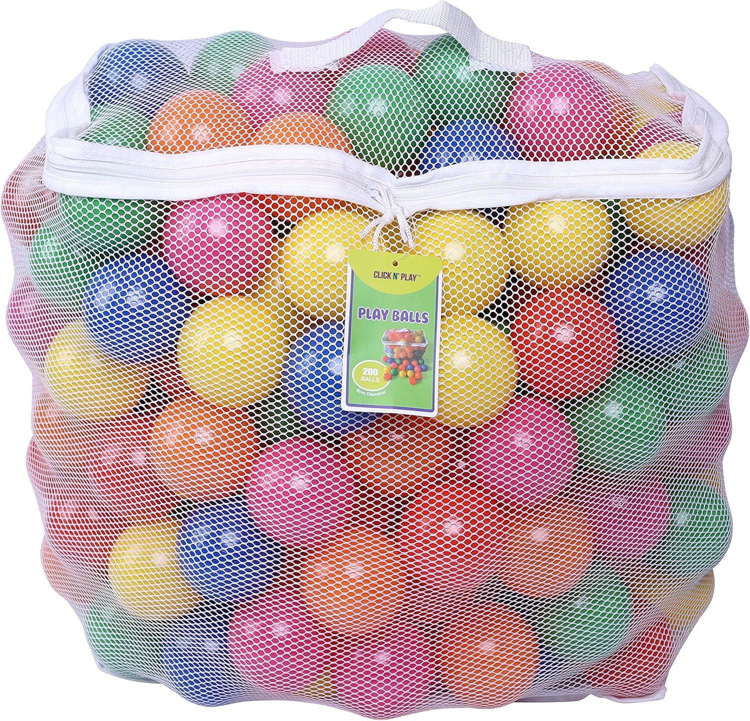 Click N' Play Phthalate & BPA Free Plastic Balls for Ball Pit, Multicolored
