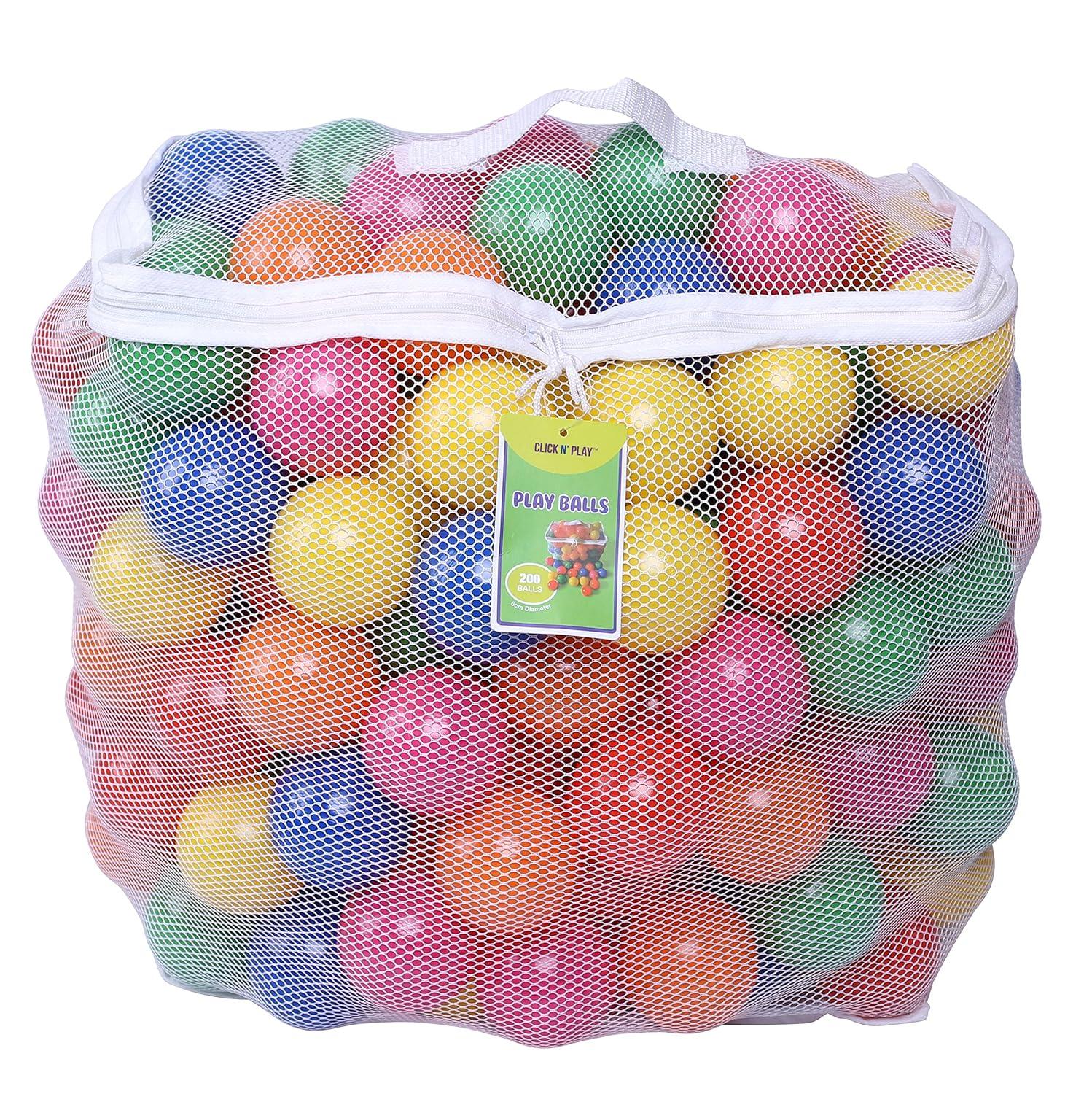 Click N' Play Phthalate & BPA Free Plastic Balls for Ball Pit, Multicolored