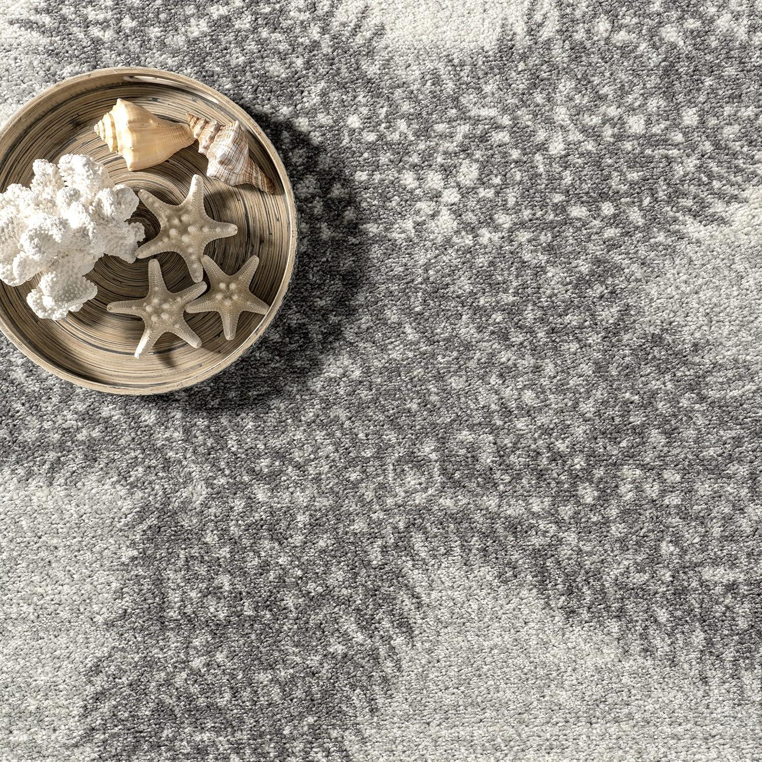 Nuloom Starfish Animal Print 4x6 Indoor Area Rug for Living Room Bedroom Dining Room Kitchen, Grey/Blue