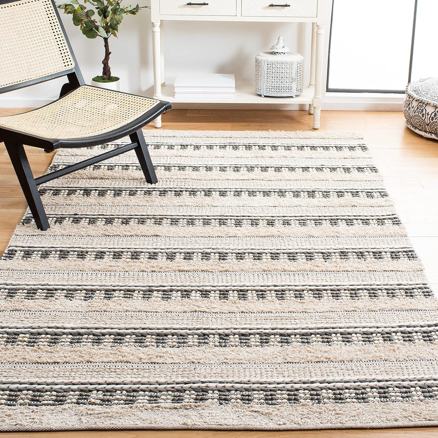 Natura NAT651 Hand Woven Area Rug - Beige/Grey - 4'x6' - Safavieh.