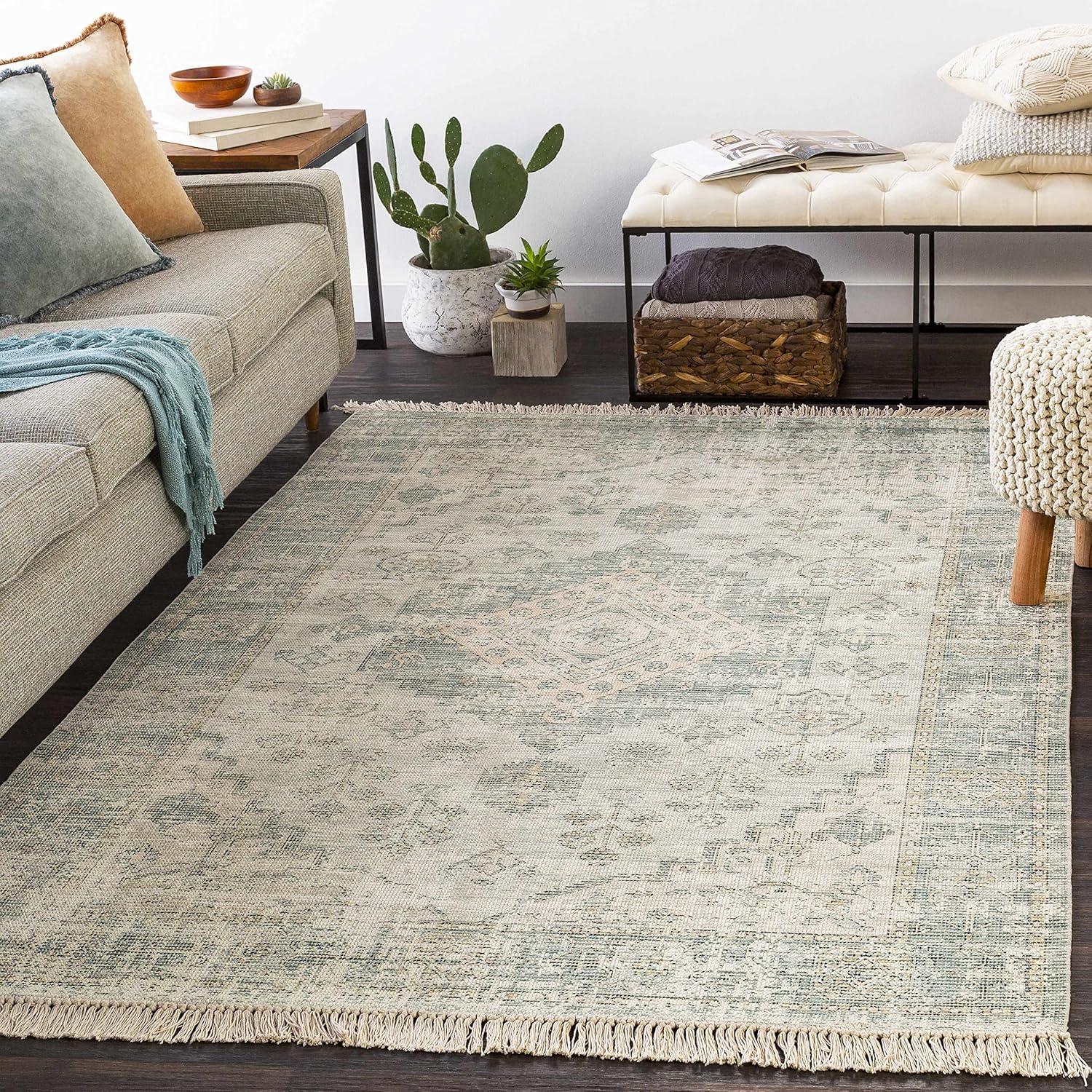 Hauteloom Adamstown Sage&Peach Cotton Rug