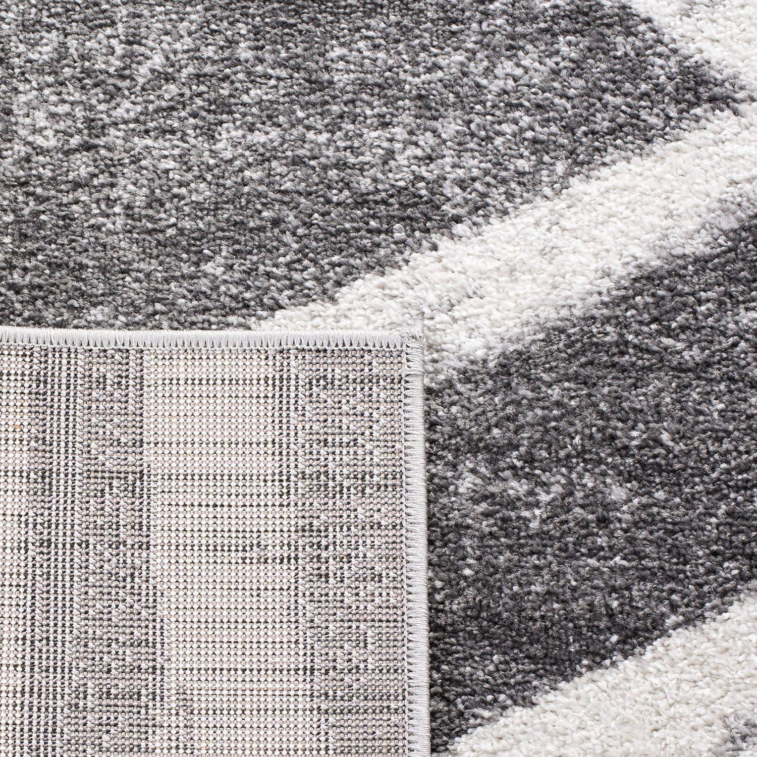 SAFAVIEH Adirondack Isidor Geometric Area Rug, Charcoal/Ivory, 11' x 15'