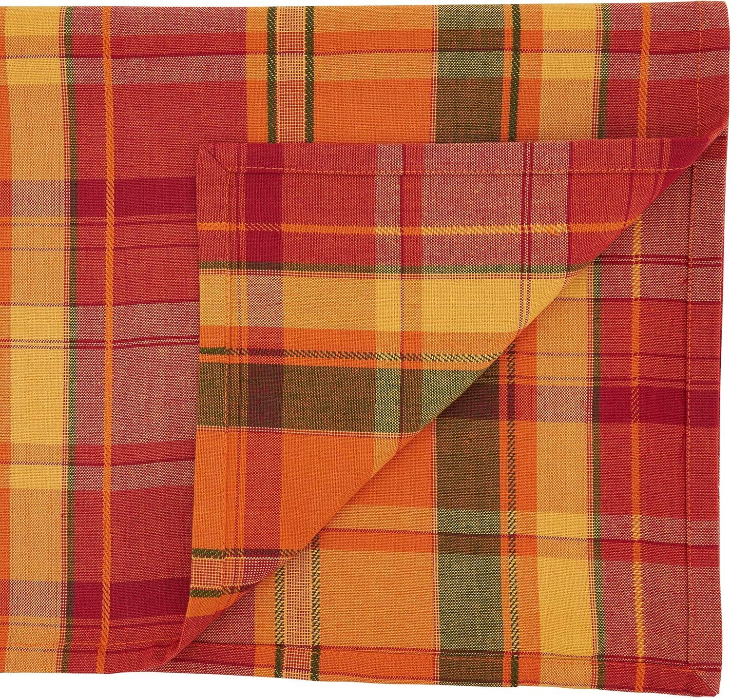 Saro Lifestyle Warm Plaid Design Table Runner