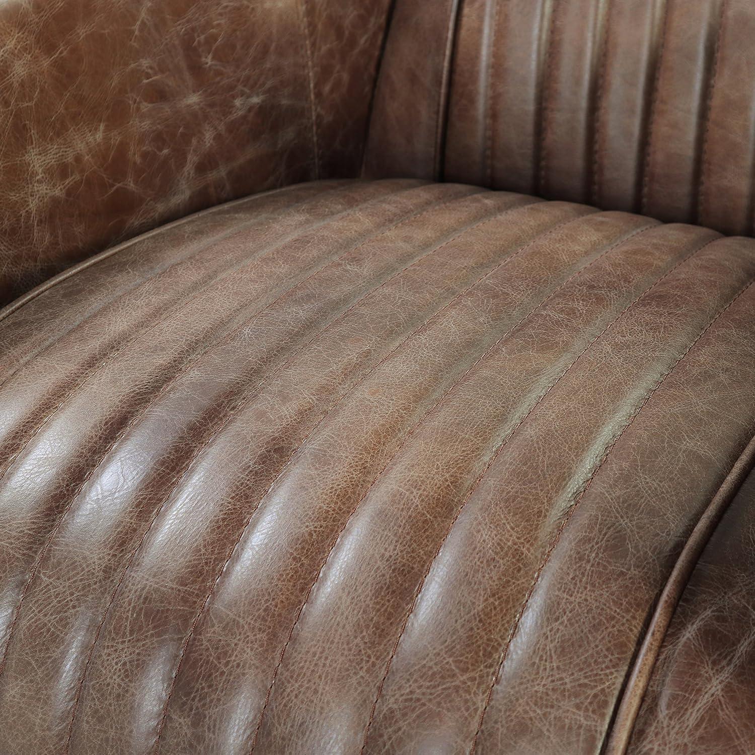 Brancaster Leather Barrel Chair
