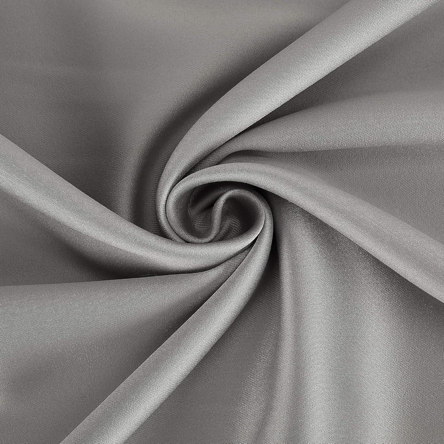Sun Zero Nordic 2-pack Theater Grade Extreme 100% Blackout Grommet Curtain Panel Pair, 52" x 84", Silver