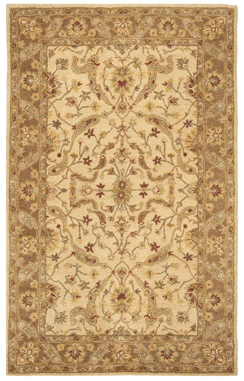 Antiquity AT311 Hand Tufted Area Rug - Ivory/Brown - 5'x8' - Safavieh.