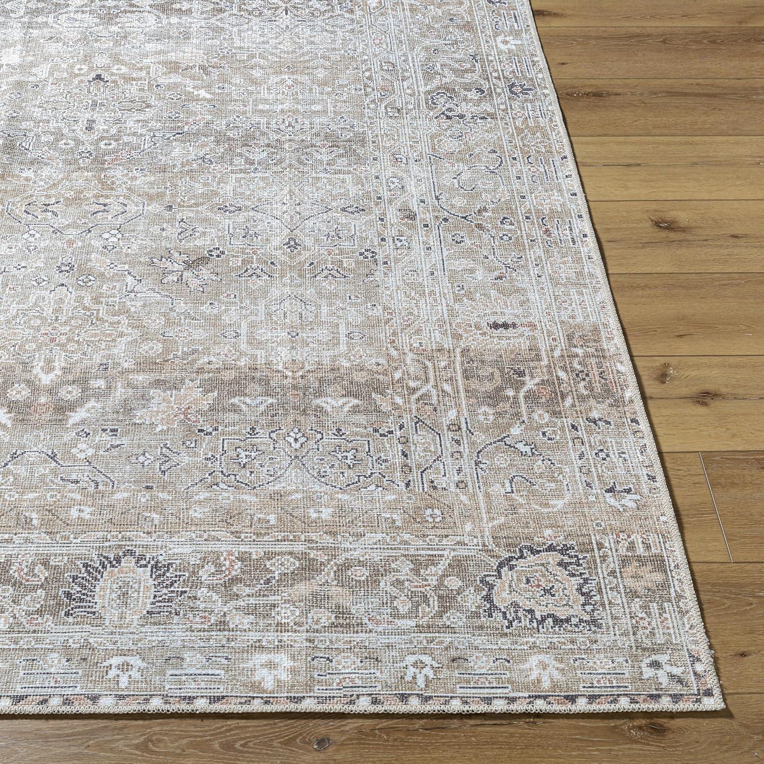 Our PNW Home x Livabliss Our PNW Home x Livabliss Machine Washable Oriental Boho Brown Area Rug