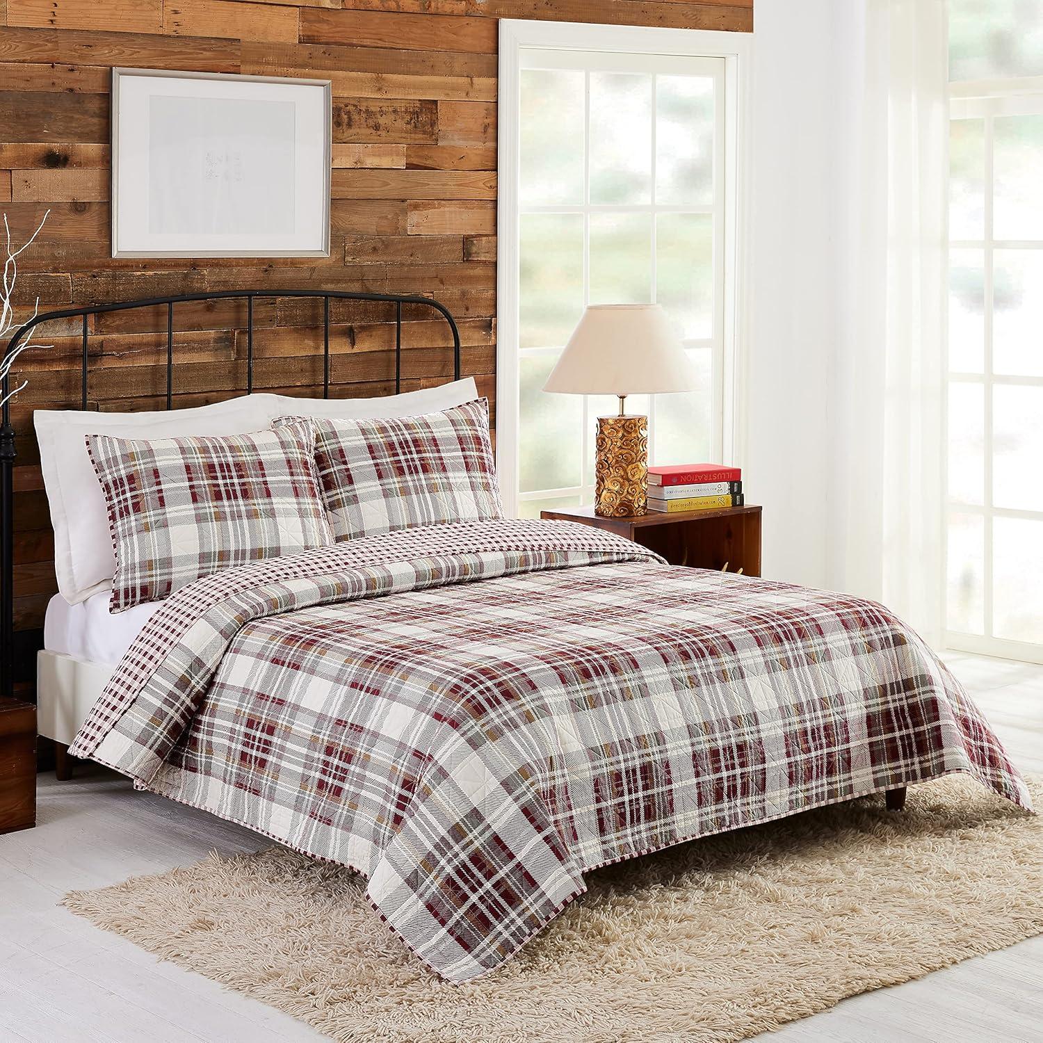 Laurel & Mayfair Cotton Twill Plaid Quilt Set