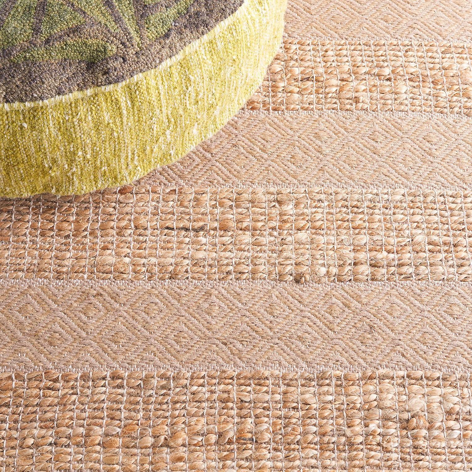 Natural Fiber NFB653 Flat Weave Indoor Accent Rug - Taupe/Natural - 3'x5' - Safavieh