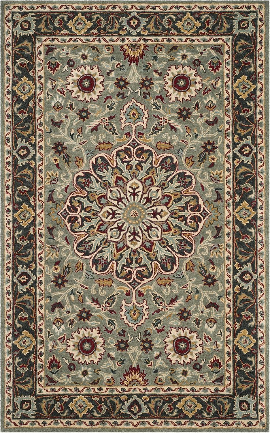 Safavieh  Handmade Heritage Chimere Traditional Wool Rug 4'  x  6' 4' x 6' Indoor,Handmade Living Room,Bedroom Rectangle