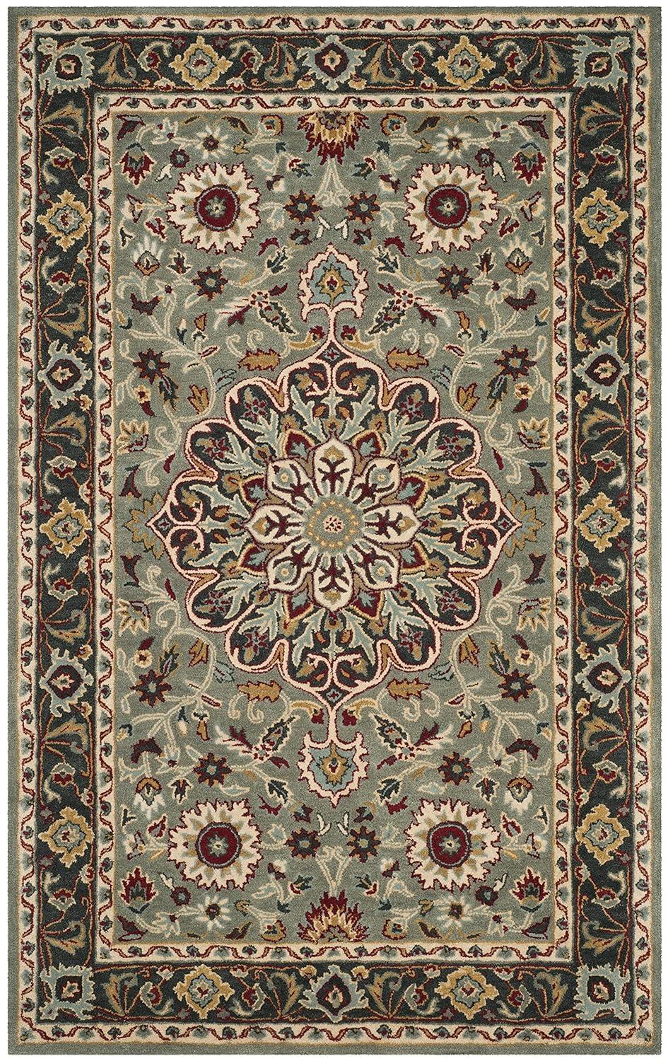 Safavieh  Handmade Heritage Chimere Traditional Wool Rug 4'  x  6' 4' x 6' Indoor,Handmade Living Room,Bedroom Rectangle