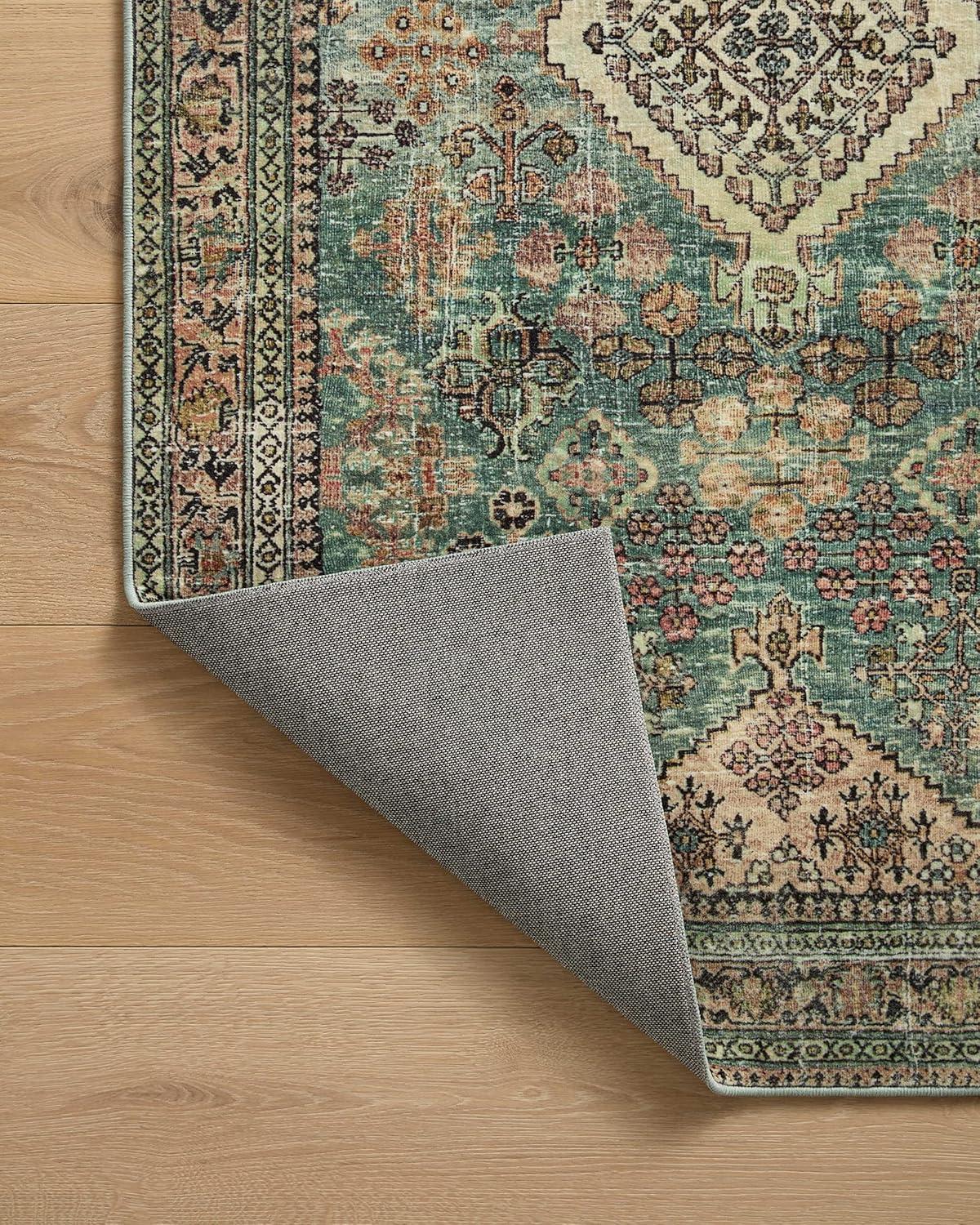 Sinclair III Rug by Magnolia Home by Joanna Gaines x Loloi - Turquoise and Multi / 7'6" x 9'6"