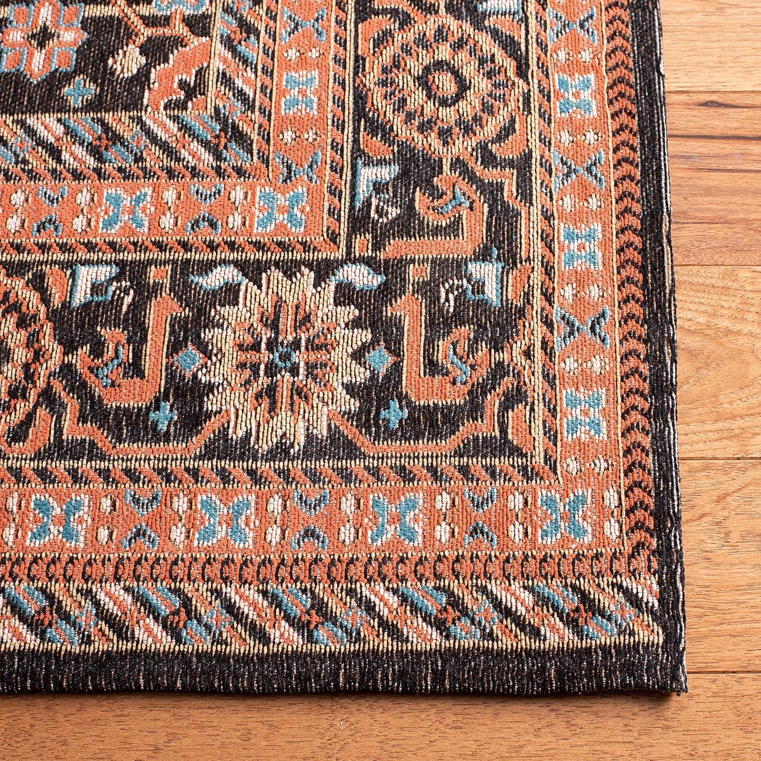 Classic Vintage CLV114 Power Loomed Area Rug - Black/Rust - 8'x10' - Safavieh.