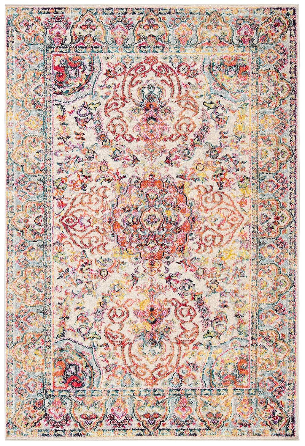 Madison MAD256 Power Loomed Area Rug - Ivory/Red - 4'x6' - Safavieh.