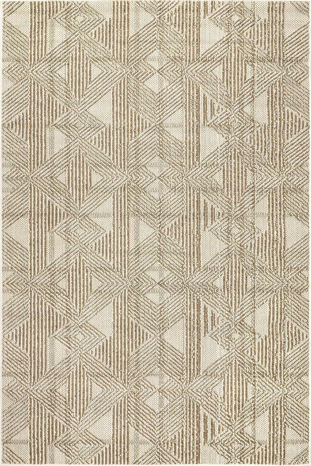 nuLOOM Trinity Textured Abstract Diamonds Area Rug, 5' 3" x 7' 6", Beige