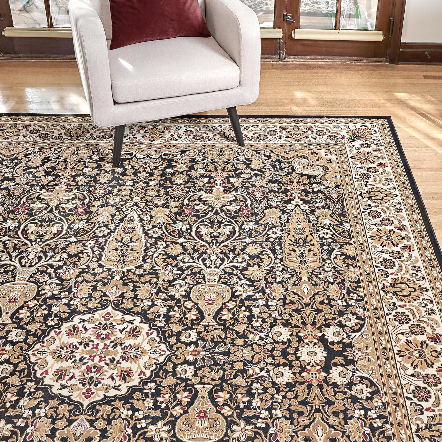 Gertmenian Majestic Vernon Traditional Oriental Floral Wide Border Area Rug