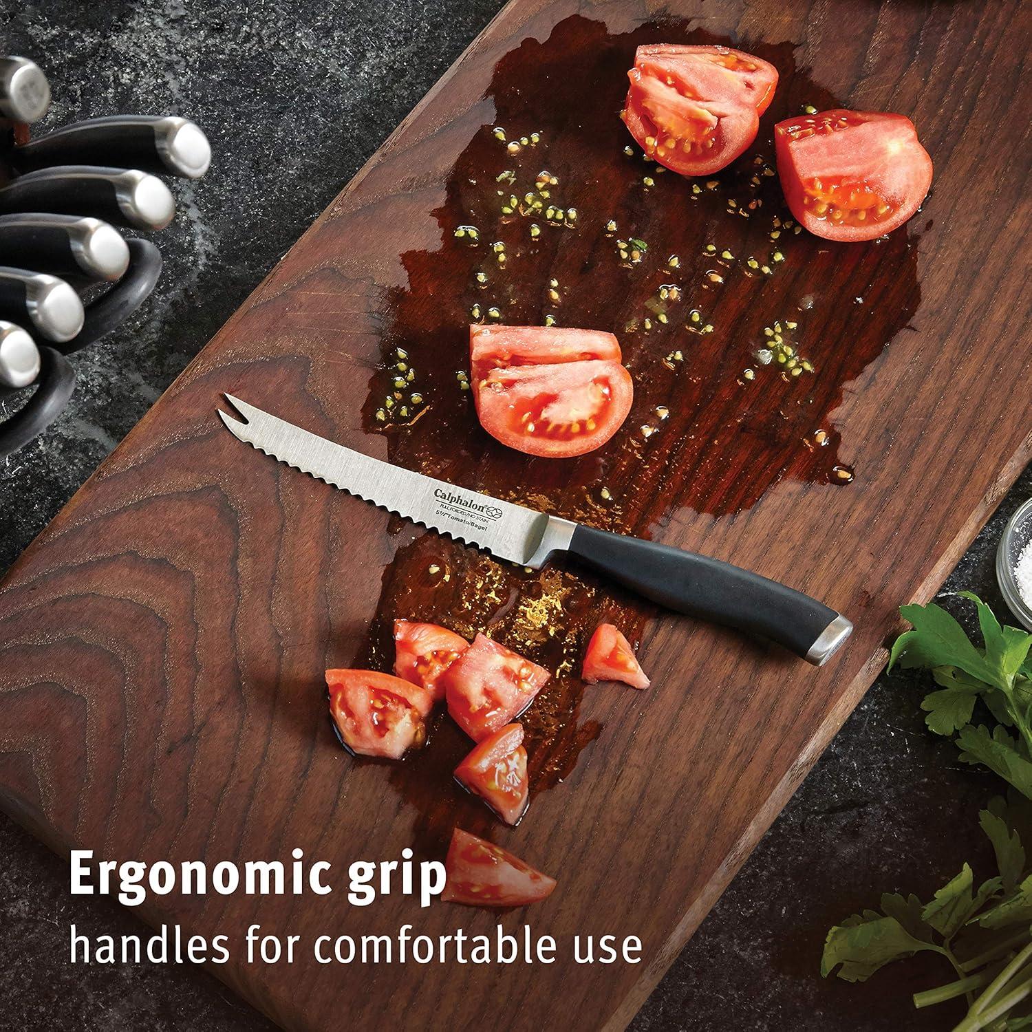 Calphalon Contemporary Self-Sharpening 20-Piece Knife Block Set with SharpIN Technology, Black
