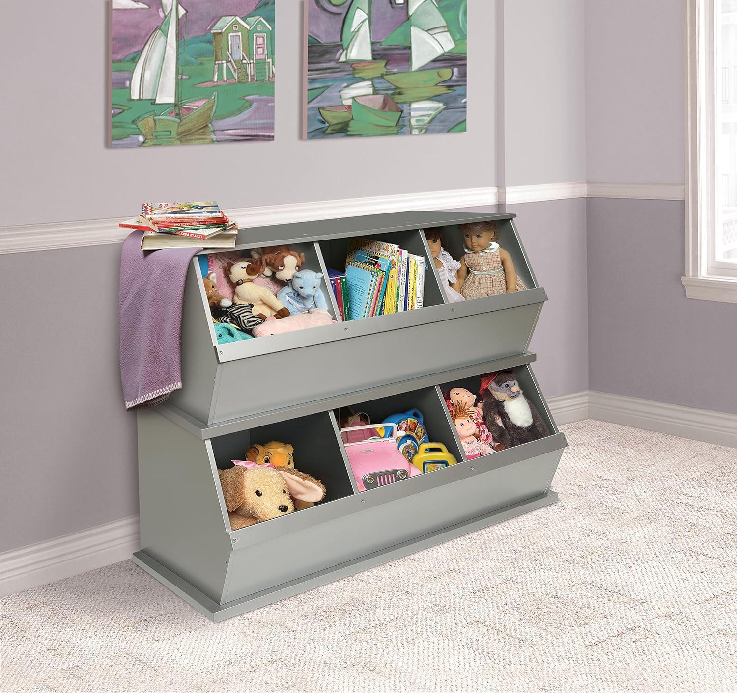 Badger Basket Three Bin Stackable Storage Cubby