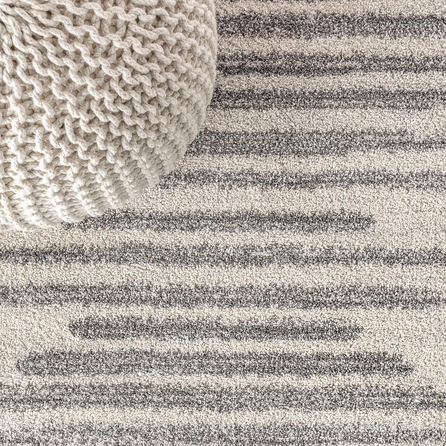 Aya Berber Stripe Geometric Area Rug  - JONATHAN Y