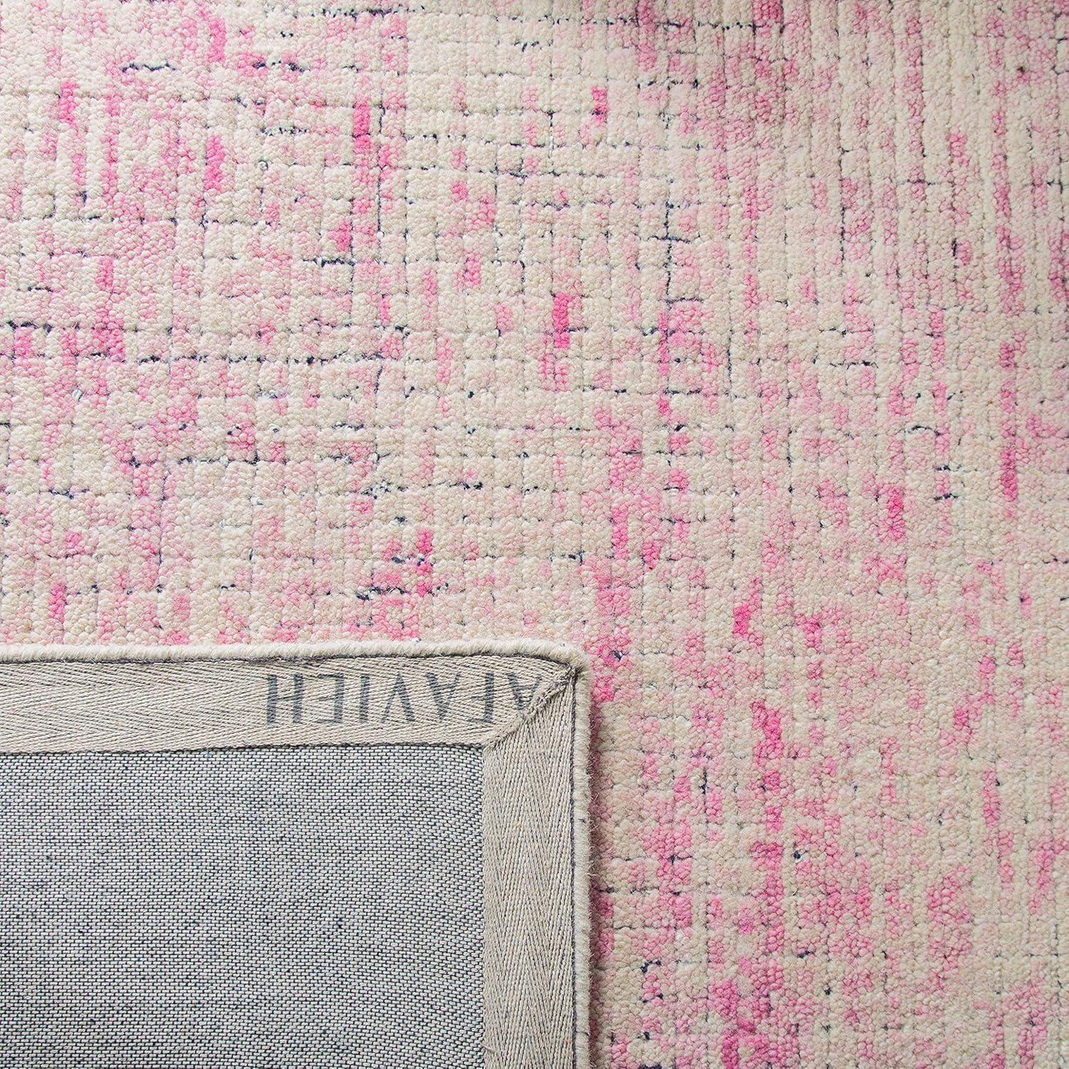 Abstract ABT473 Hand Tufted Area Rug - Ivory/Pink - 5' X 8' - Safavieh.