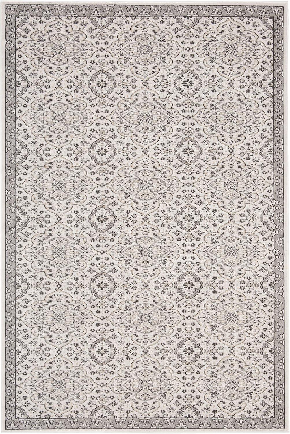 Montage MTG283 Power Loomed Indoor/Outdoor Area Rug - Ivory/Grey - 5'1"x7'6" - Safavieh.