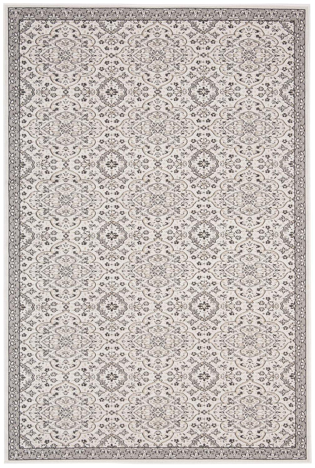 Montage MTG283 Power Loomed Indoor/Outdoor Area Rug - Ivory/Grey - 5'1"x7'6" - Safavieh.