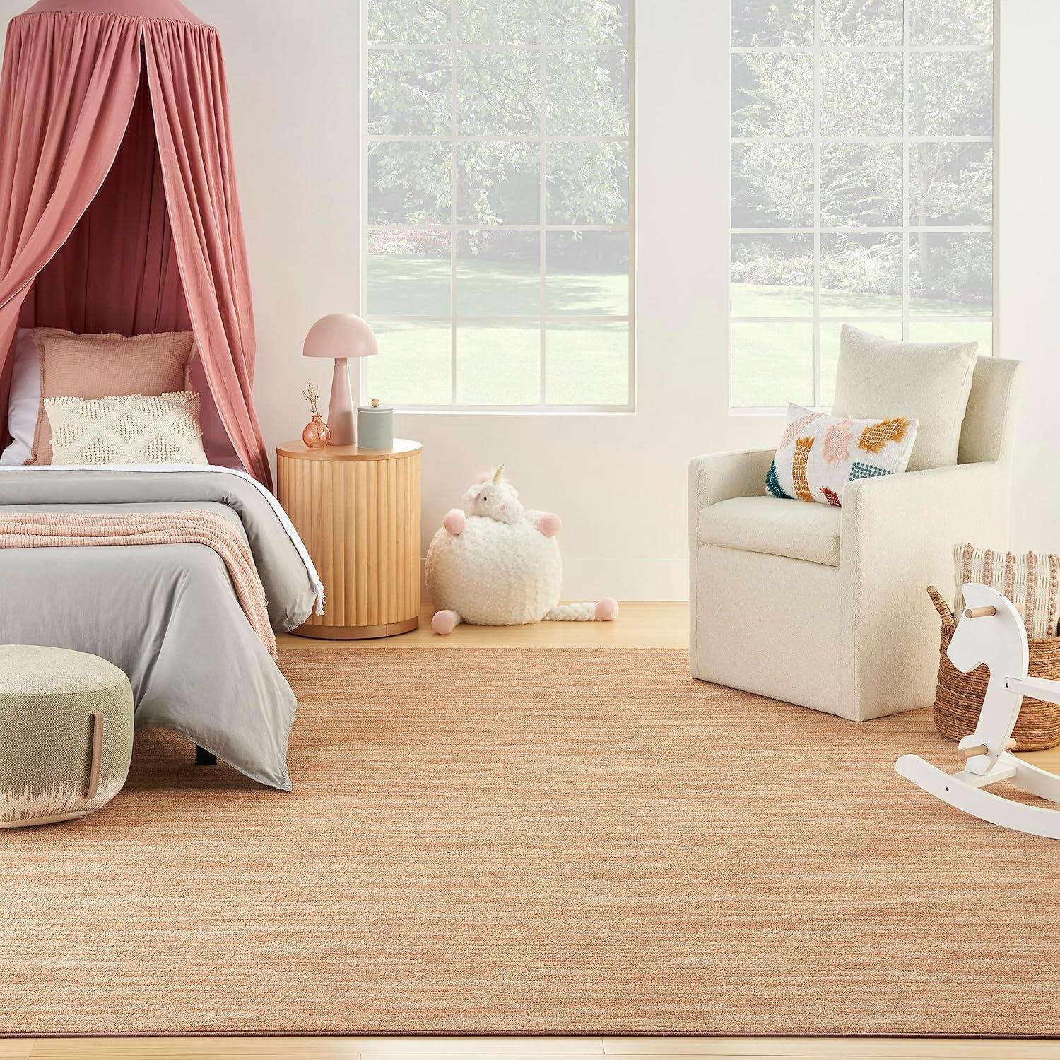 Nourison Essentials Easy Care Indoor Outdoor Area Rug - Rust 9' x 12'