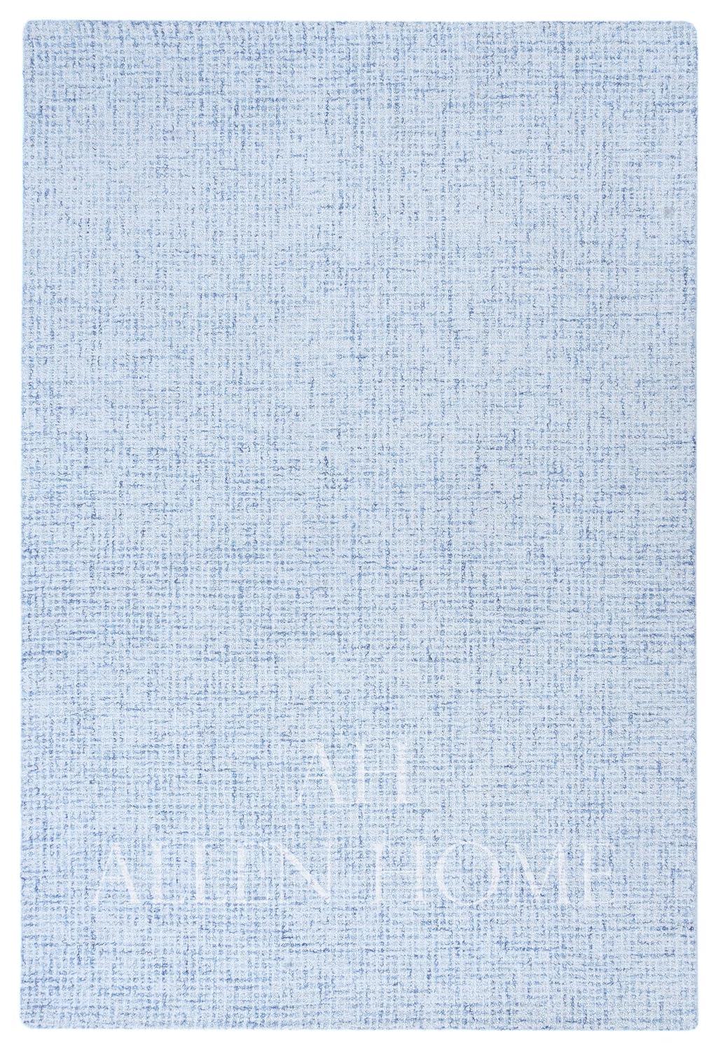 Alora Decor London 9' x 12' Solid Blue/Gray/Rust/Blue Hand-Tufted Area Rug