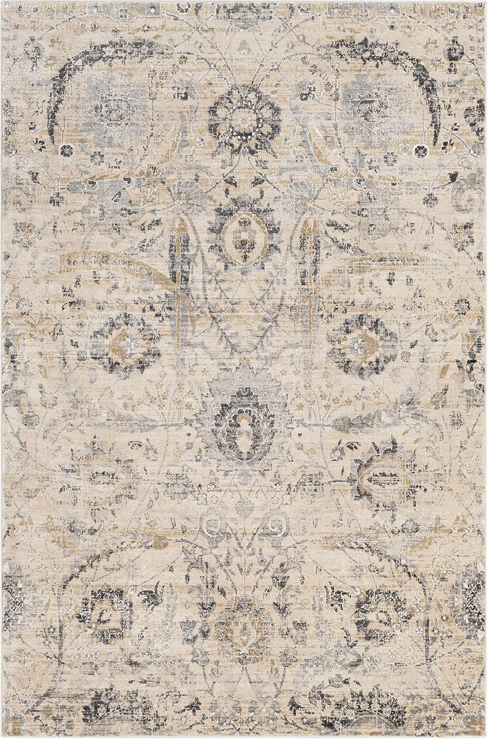 Hauteloom Rectangle Area Rug  Charcoal