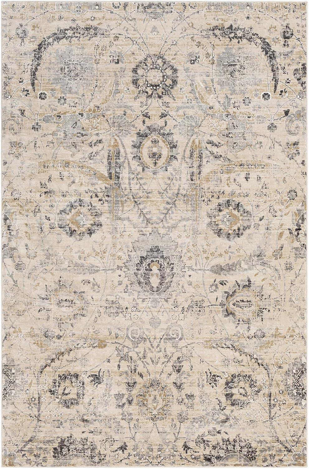 Hauteloom Rectangle Area Rug  Charcoal