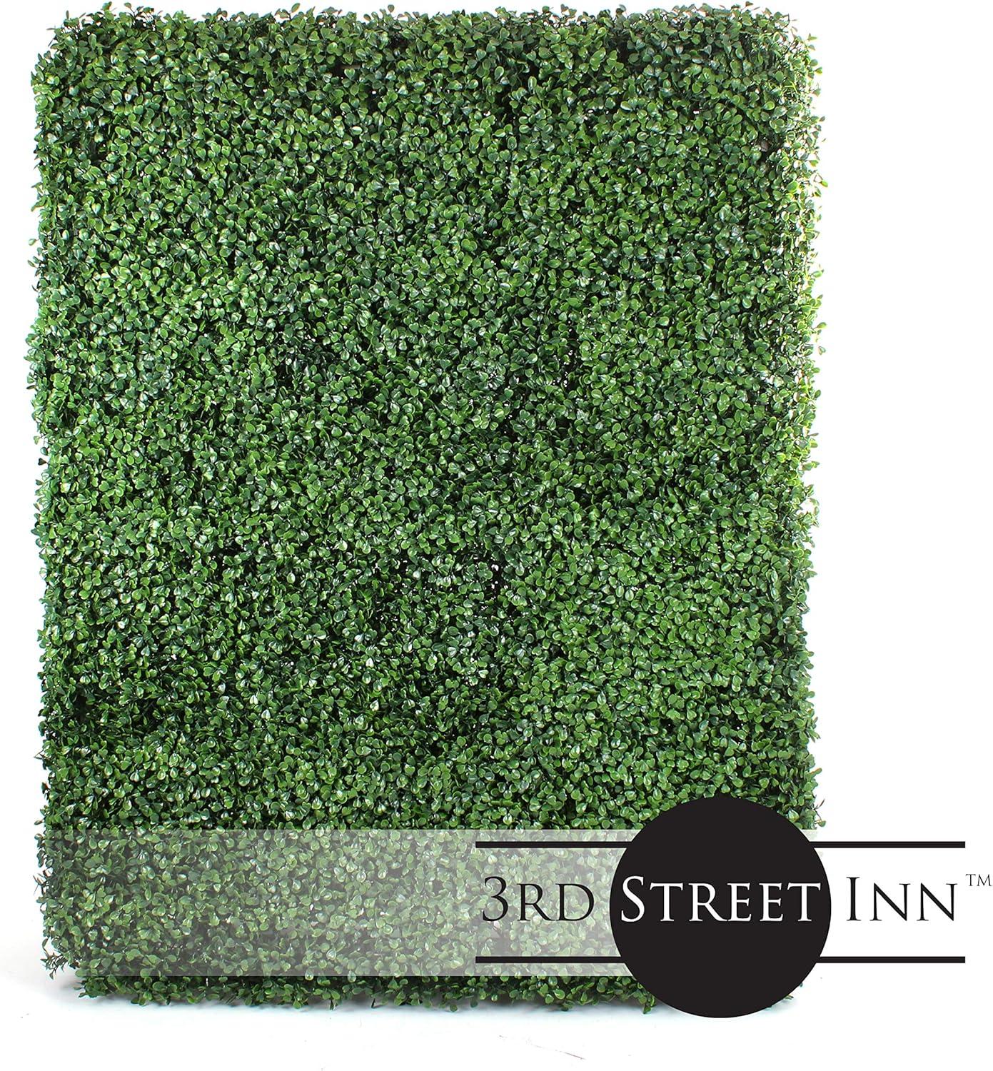 Large Green Plastic Boxwood Hedge Wall for Outdoor Privacy