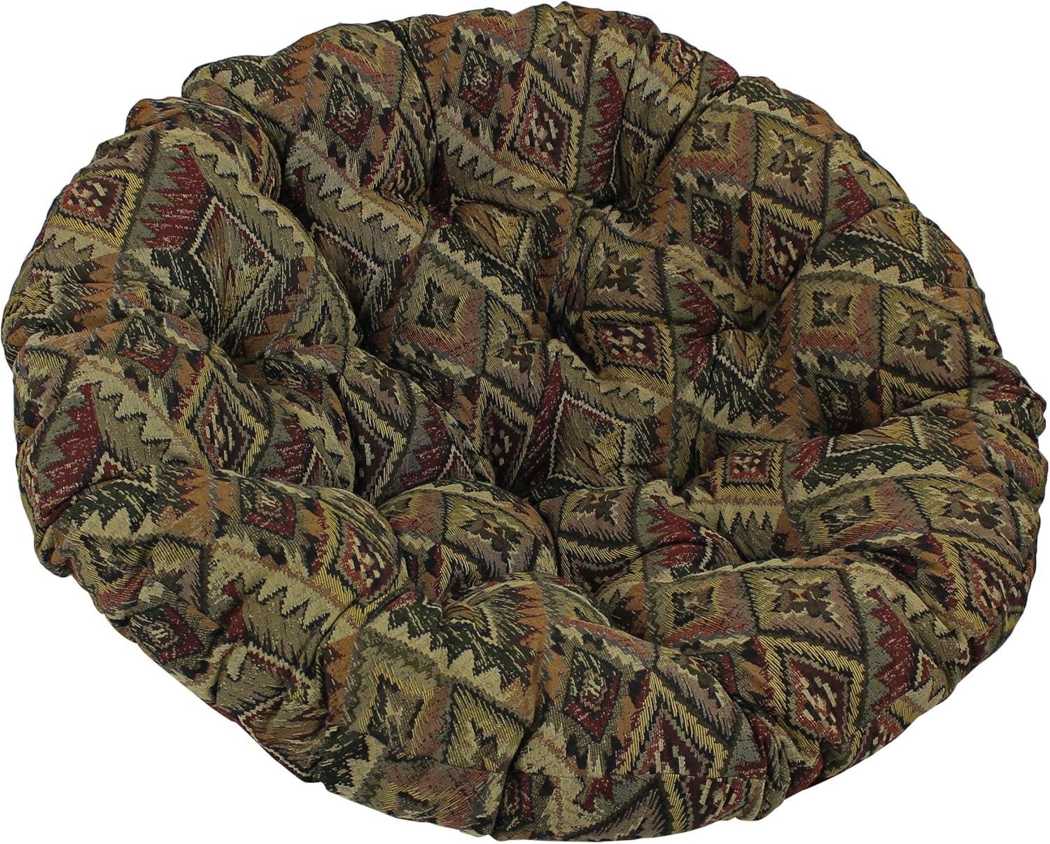 Blazing Needles Tapestry Papasan Cushion, 48" x 6" x 48", Autumn Harvest