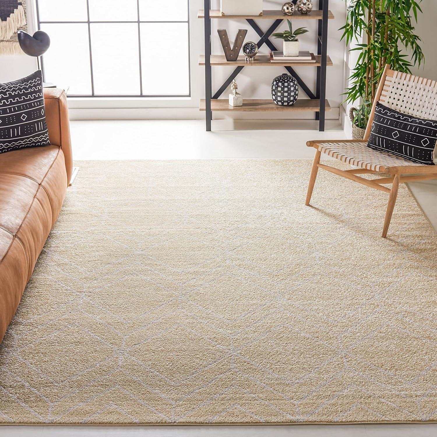 Adirondack ADR241 Machine Made Indoor Area Rug - Gold/Light Grey - 9'x12' - Safavieh