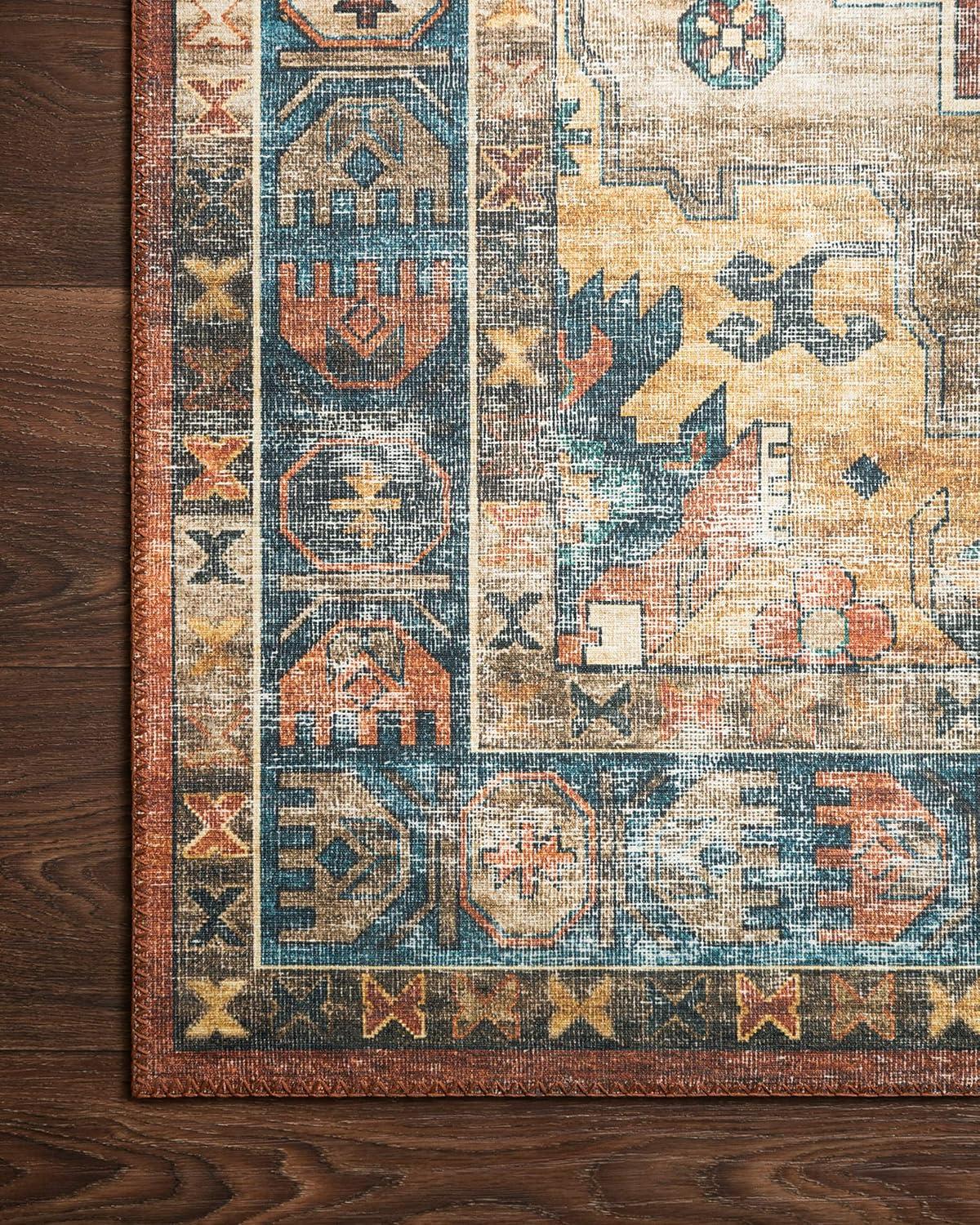 Loloi II SKYE SKY-11 Rust / Blue Oriental Area Rug 7'-6" x 9'-6"