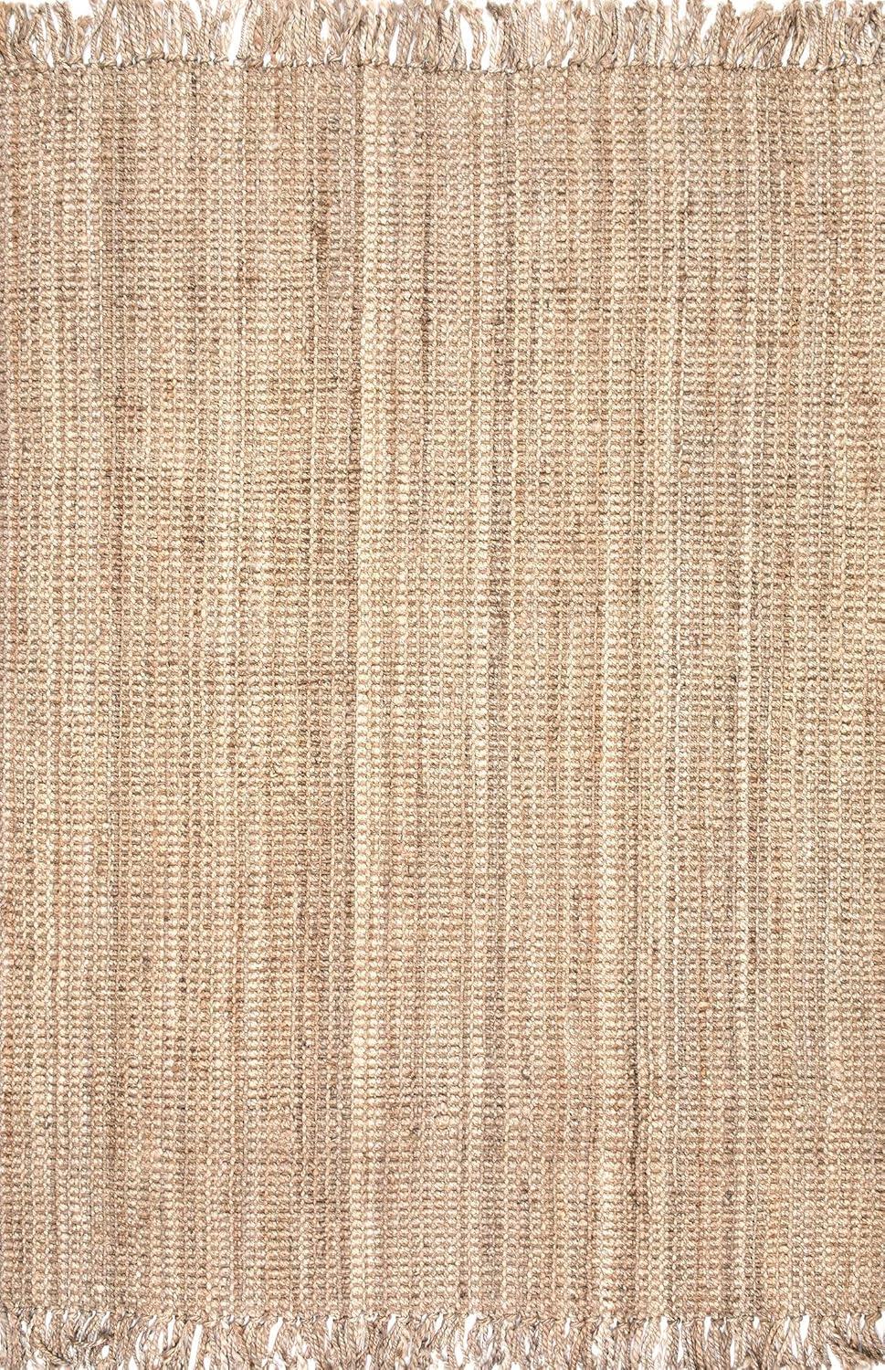 nuLOOM Daniela Chunky Jute Natural 6' x 9' Farmhouse Area Rug