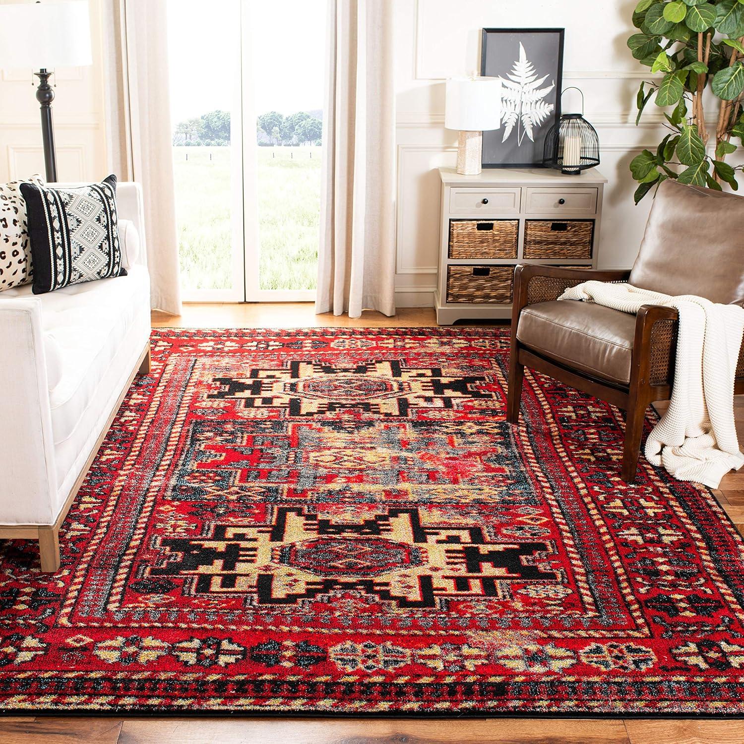 Vintage Hamadan VTH213 Power Loomed Indoor Area Rug - Red/Multi - 8'x10' - Safavieh.