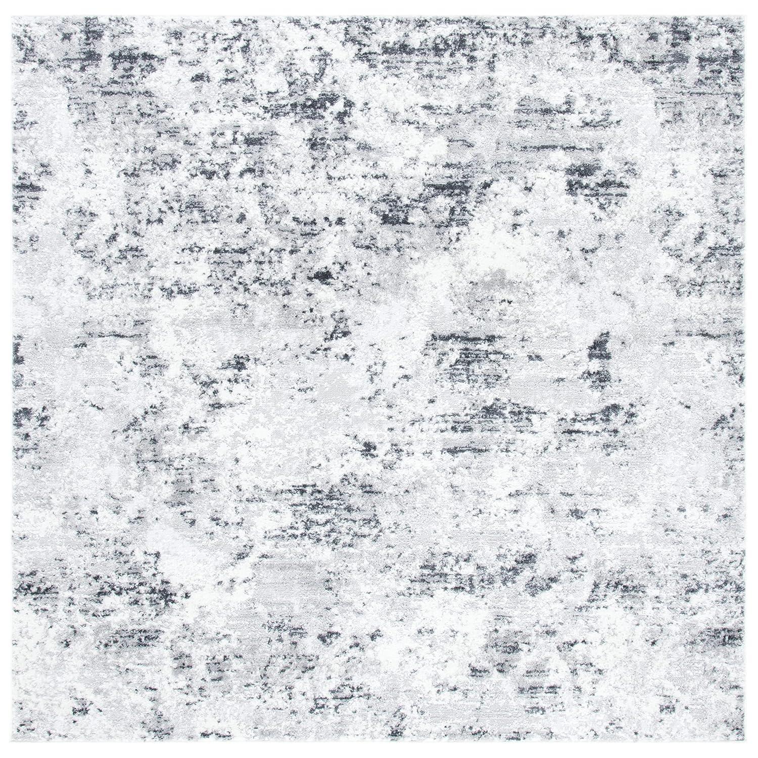 Amelia ALA705 Power Loomed Area Rug - Grey/Ivory - 6'7"x6'7" - Safavieh.