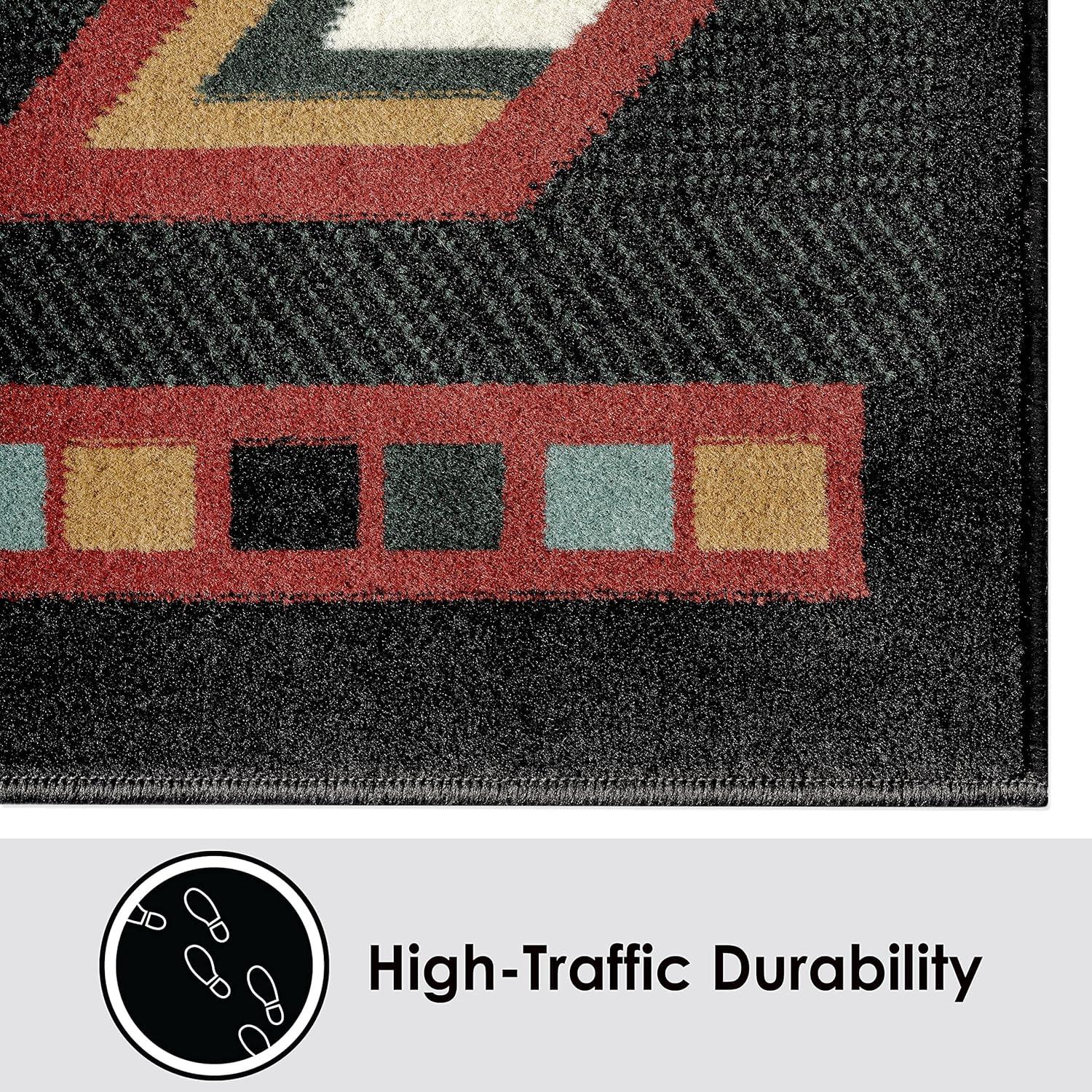 Home Dynamix Premium Sagrada Southwestern Geometric Area Rug Green/Red, 5'2"x7'4"