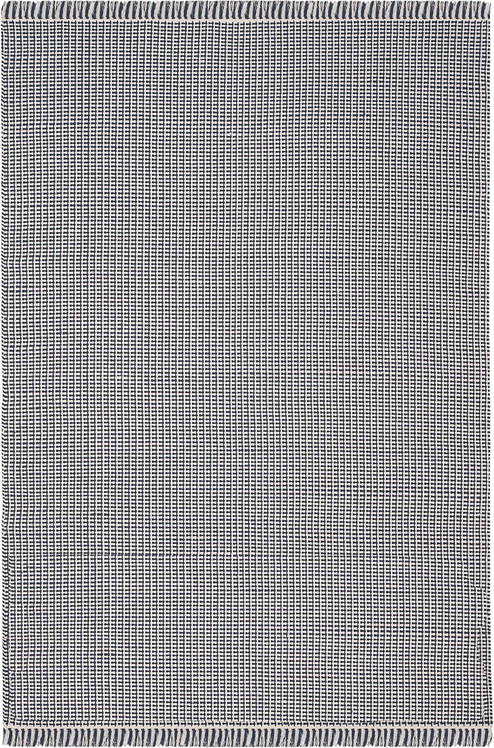 Montauk MTK340 Hand Woven Indoor Area Rug - Ivory/Navy - 5'x8' - Safavieh