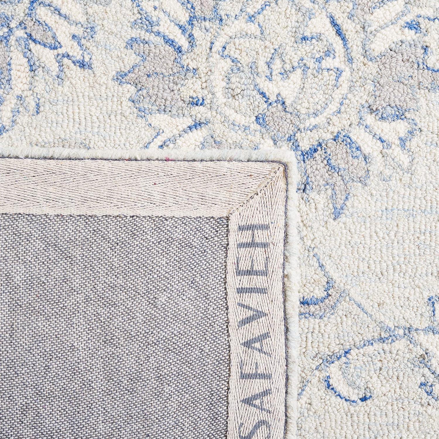 Micro-Loop MLP536 Hand Tufted Indoor Area Rug - Blue/Ivory - 9'x12' - Safavieh