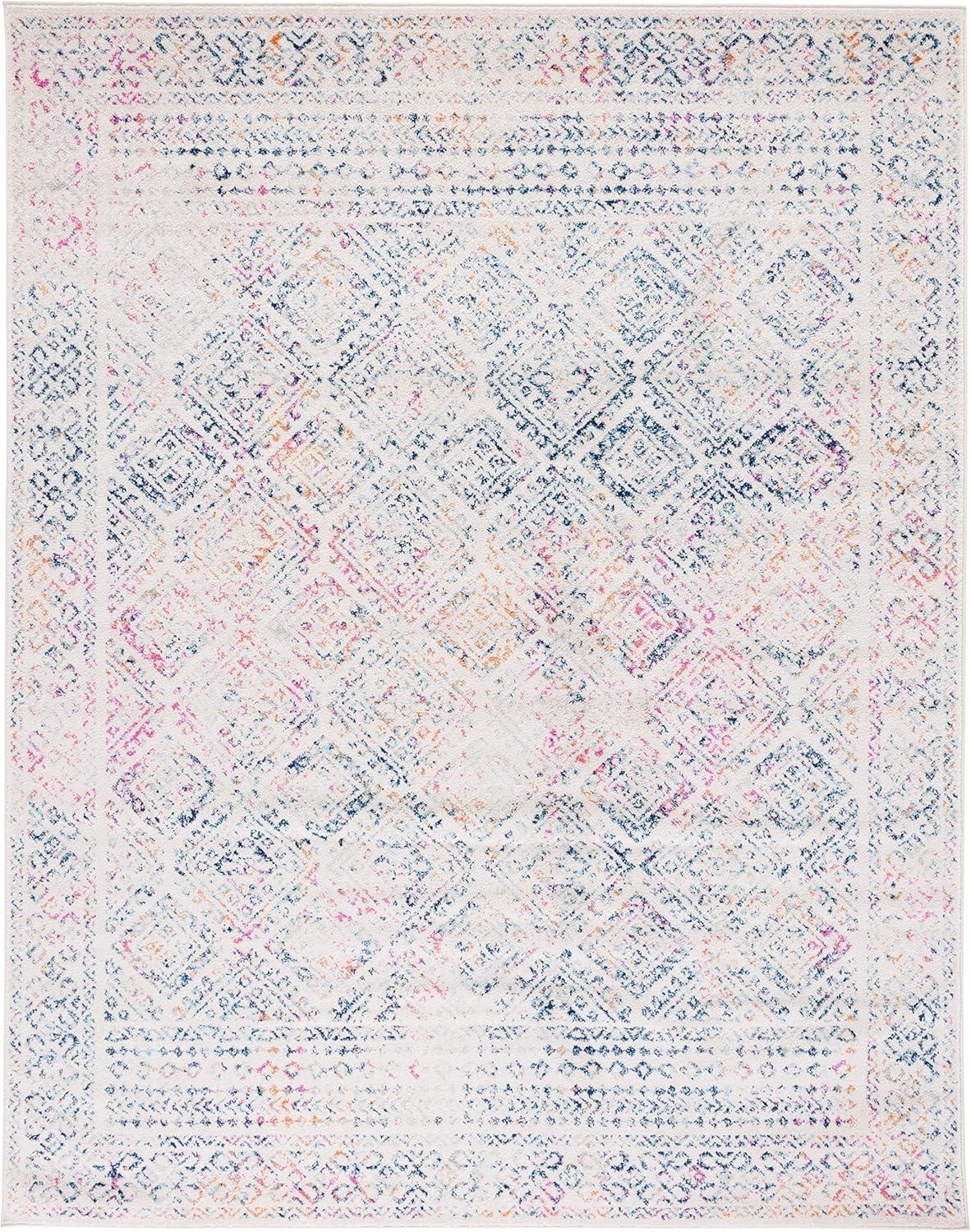 Tulum TUL264 Power Loomed Indoor Area Rug - Ivory/Dark Blue - 8'x10' - Safavieh