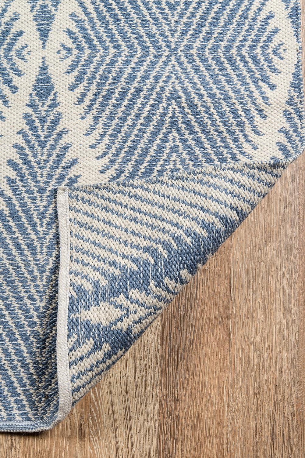 River Geometric Handmade Flatweave Area Rug