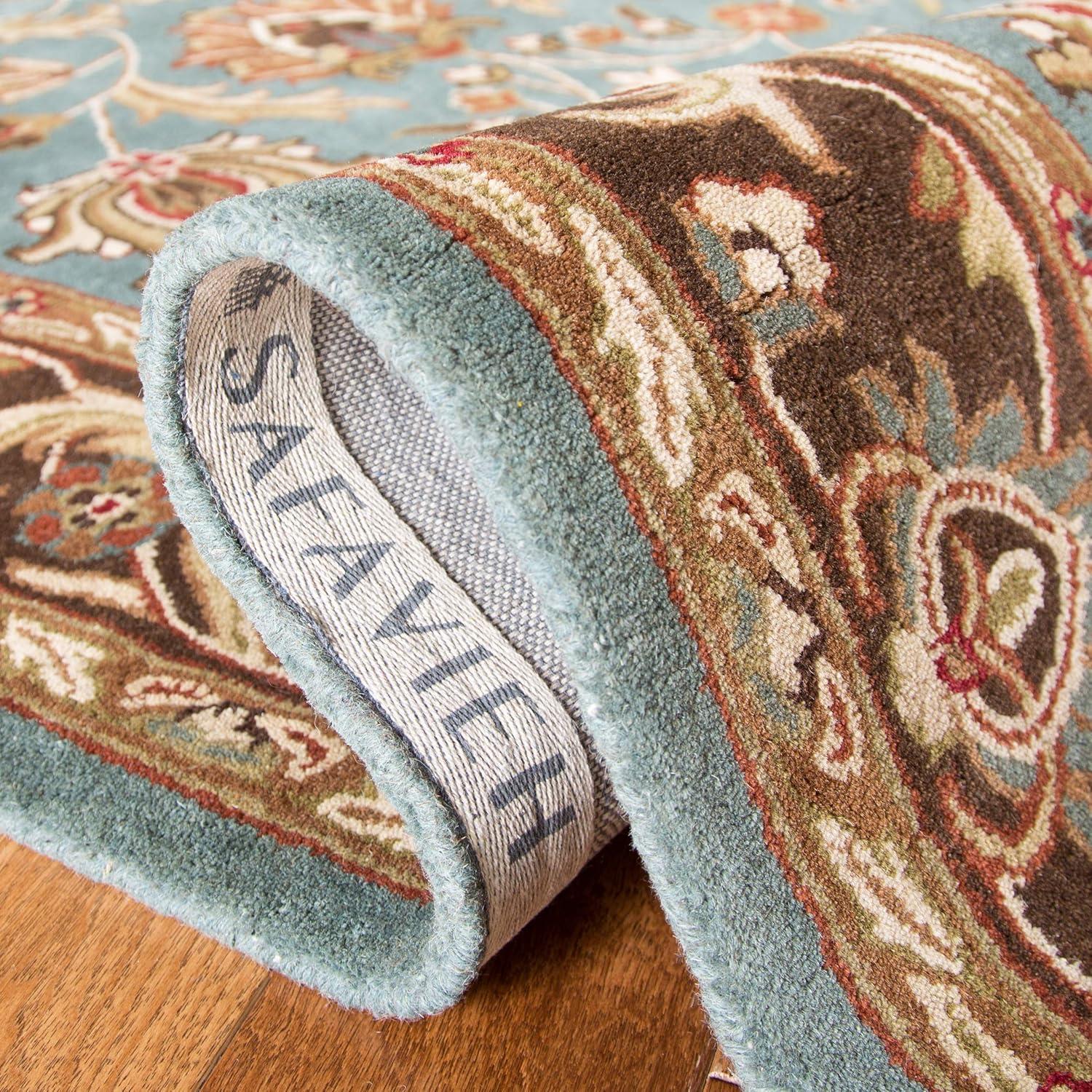 SAFAVIEH Heritage Steward Traditional Wool Area Rug, Blue/Brown, 9'6" x 13'6"
