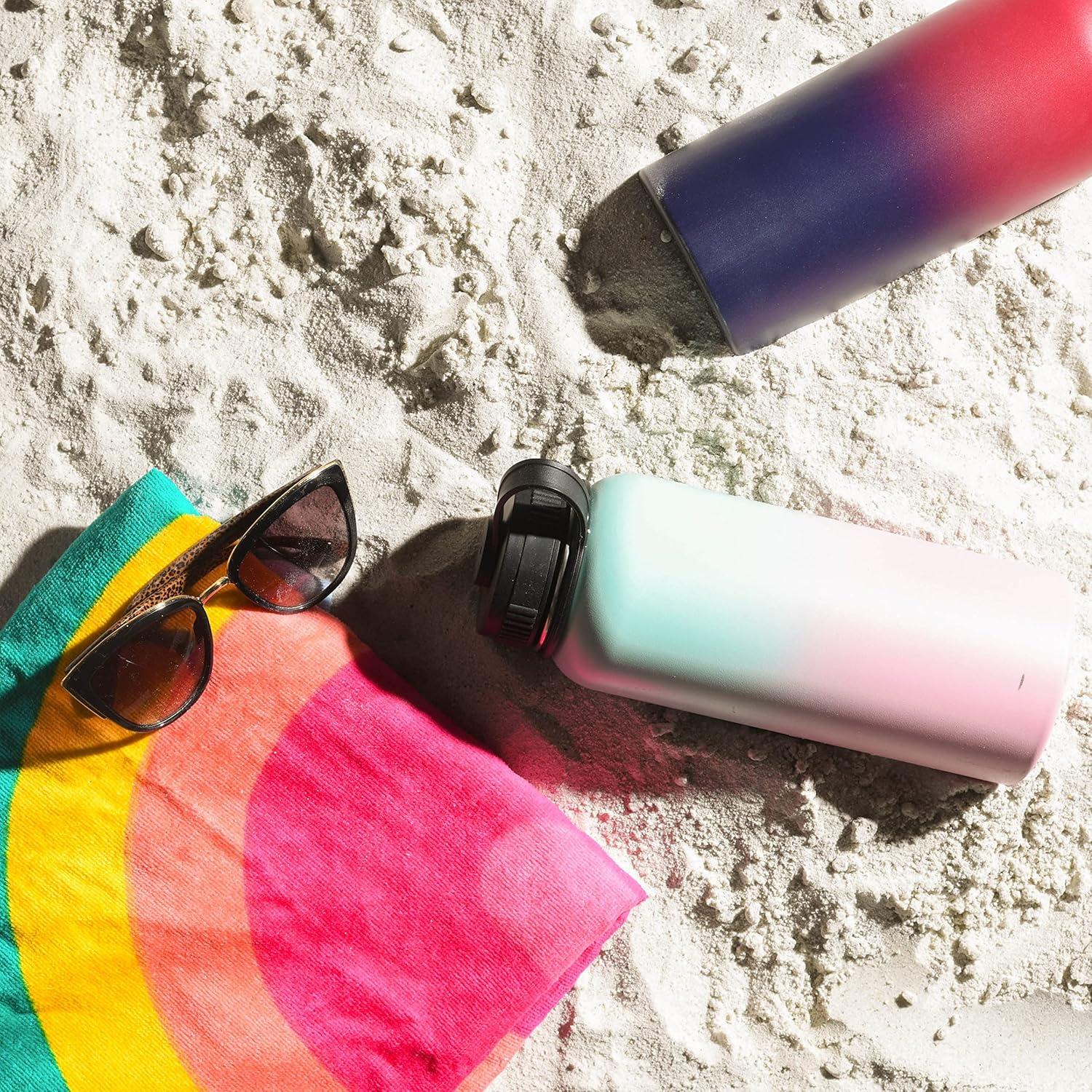 Brewberry Insulated Water Bottle and Travel Mug for Hot and Cold Beverages With Straw